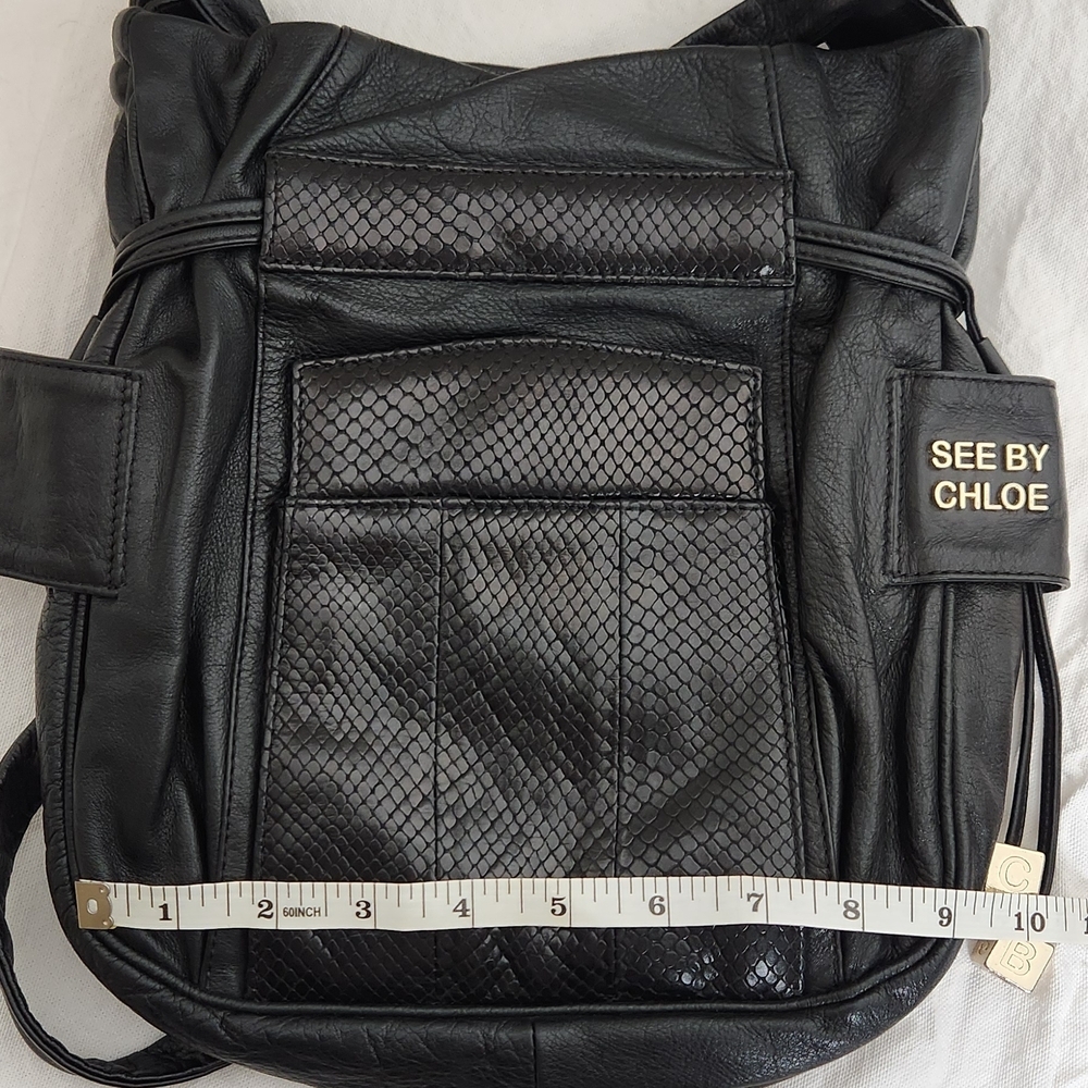 Chloe Snakeskin Leather Bucket Purse - Picture 13 of 15